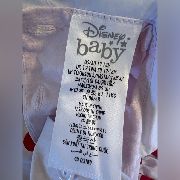 New DISNEY Baby Minnie Mouse Red  Infant 12-18 M Dress - Picture 9 of 16